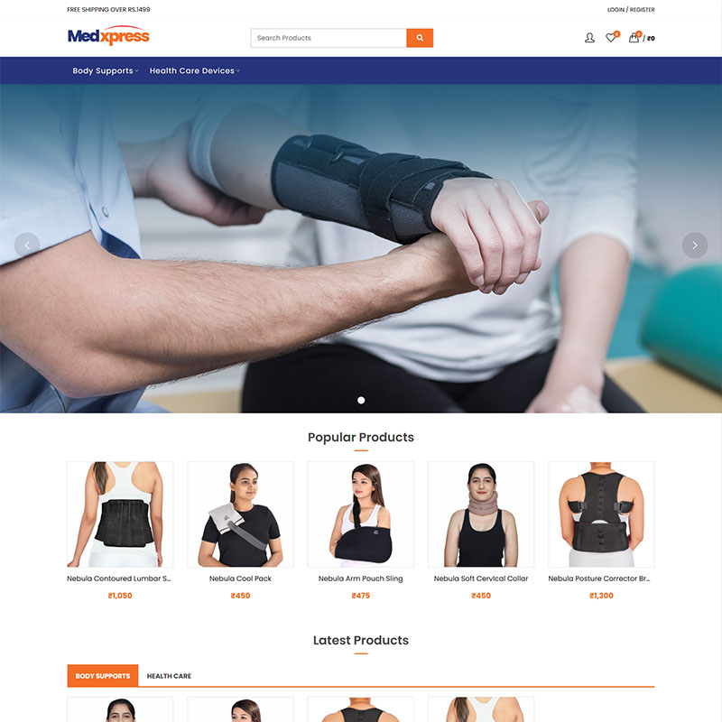 Health and Wellness Products Ecommerce Website Development