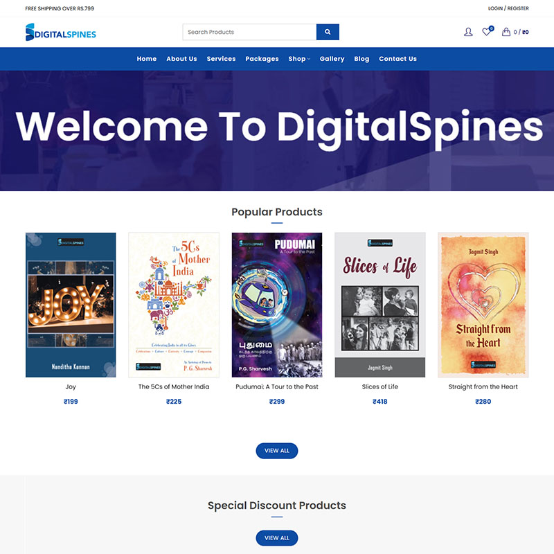 Online Book Store Ecommerce Website Development in India