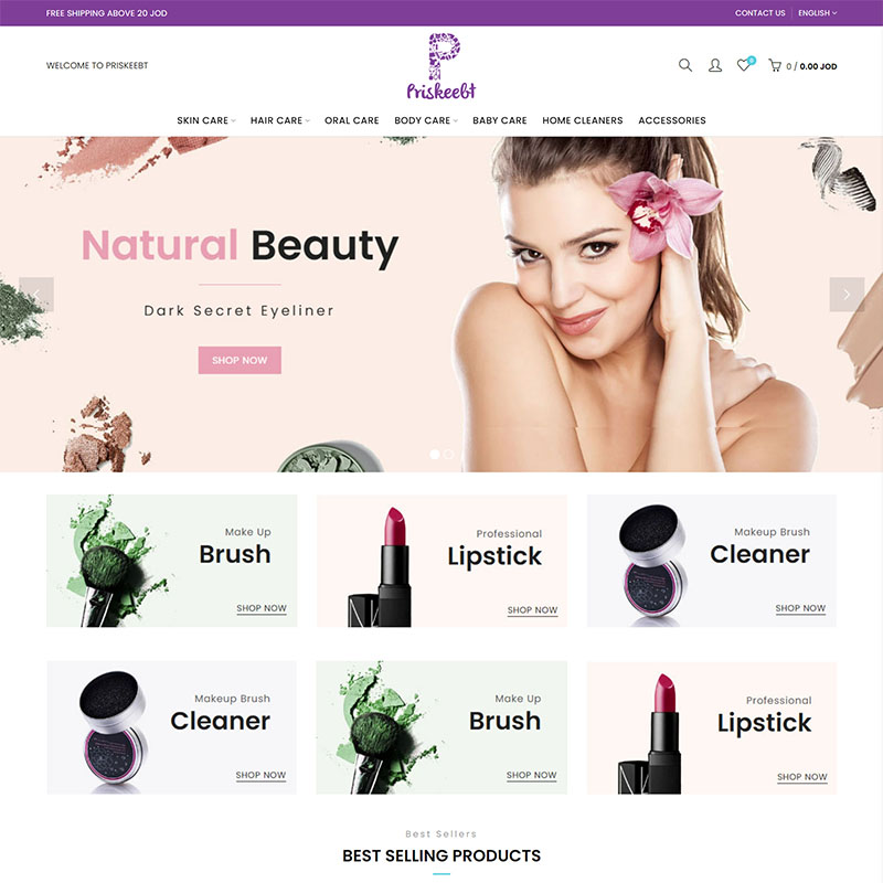 Personal Care Products Cosmetics Ecommerce Website Development