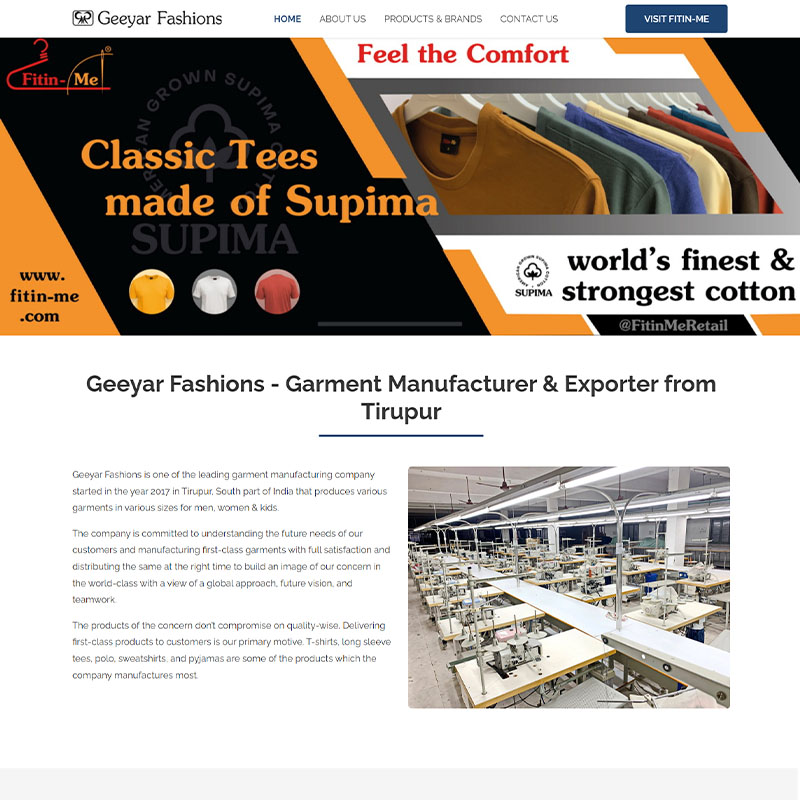 Garment Website Design